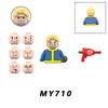 Latest Bos Game T60 Power Armor Army Officers Soldiers Figurine Machine Gun Model Construction Blocks Kids Toys Gifts Young Boys Girls Juguetes