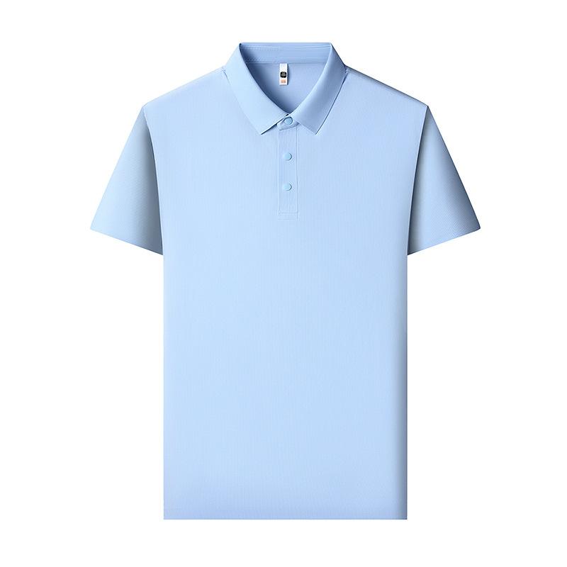 Lapel Collar Short Sleevepolo7 ABusiness Loose Fit T-Shirt