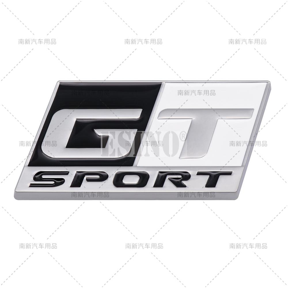 Car Styling 3D GT Sport Metal Zinc Alloy RearTrunk Fender Adhesive Badge Body Tailgate Displaceme Decorative Emblem