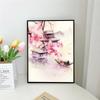 1pc Traditional Chinese Feng S-Shui Plum Orchid Bamboo Landscape Self-adhesive Art Poster Waterproof Paper Sticker Wall Decor