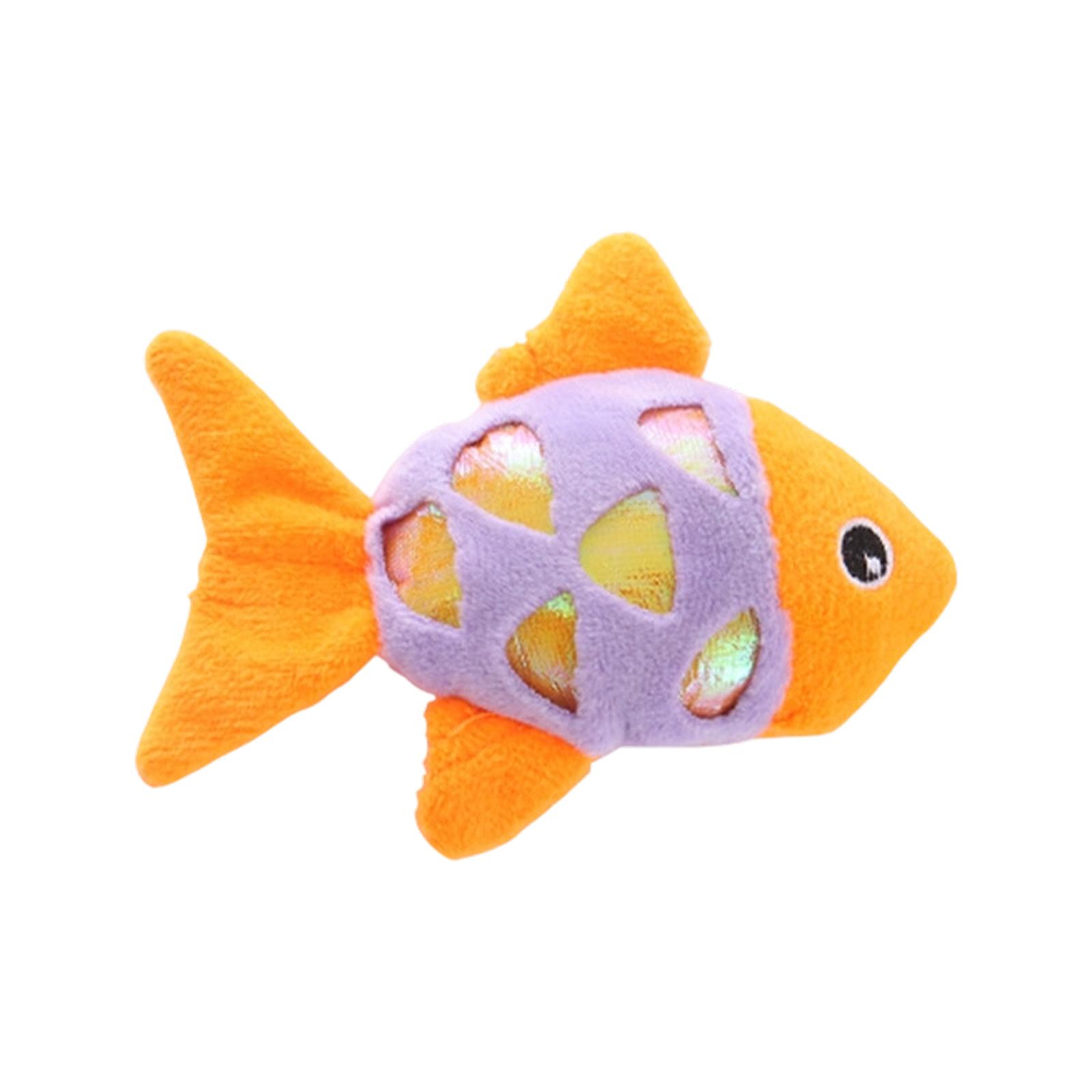

Colorful Fish-Shaped Cats Plush Toys With Catnip And Crinkle Paper, Interactive Chew & Resistant Toys For Indoor Cats To Boredom, Increase One Size