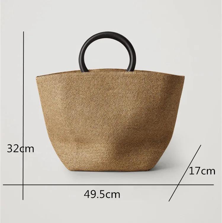 

Handmade Wicker Rattan Shoulder Messenger Bags Summer Hot Straw Bag Women Handbag Bohemia Beach BagsTote Big Bags ita bag