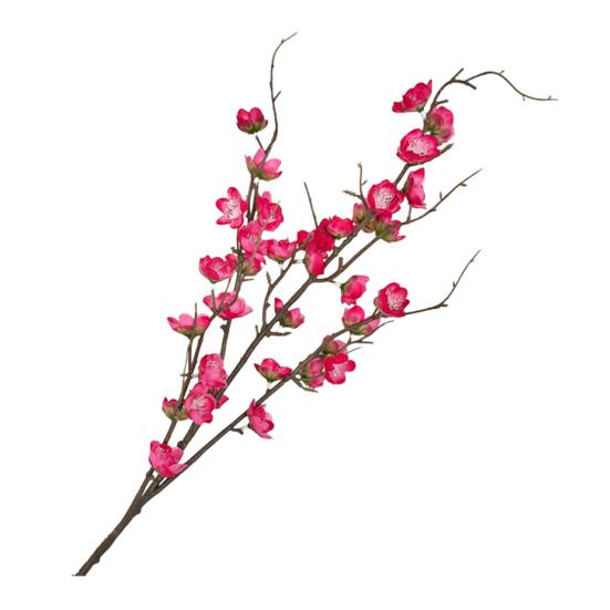 Artificial Cherry Blossom Branches 34.6 Inch Faux Plum Blossom Realistic Flower Arrangement for DIY Home Wedding Party Decor