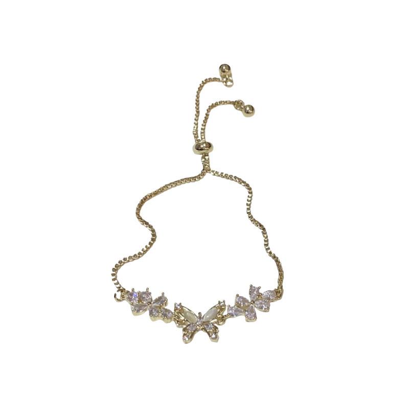 Tierformige Kupfer-Handkette mit Zirkondekoration für Damen