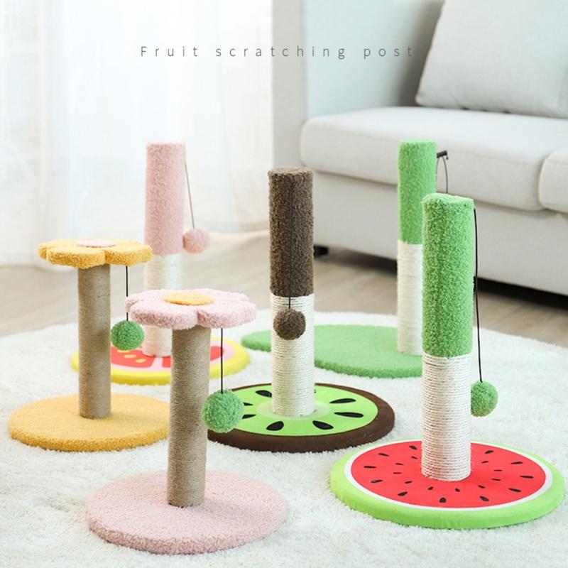 Cute Cat Scratcher Interactive Pet Toy for Cat and Kitten Playing Post