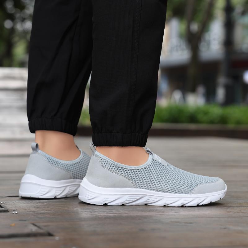 MAEDEF Sneakers Men Summer Casual Shoes Men Mesh Breathable Outdoor Non Slip Sports Shoe Slip On Loafers for Men Plus Size 38-46