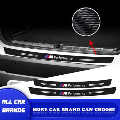 Carbon Fiber Auto Protective Rear Trunk Bumper Guard 3D Stickers for E90 E60 E53 E39 E36 E34 E46 E61 X1 X3 X4 X5 X6 X7 Z4
