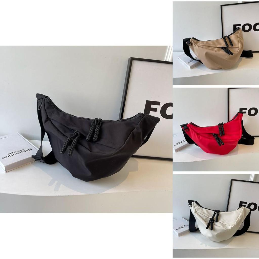 Chic And Spacious Dumpling Shaped Shoulder Bag For Women Trendy Oxford Cloth Design