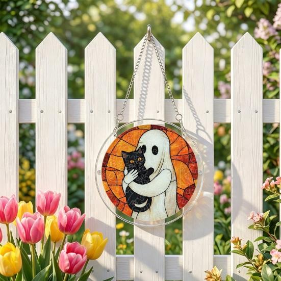 Halloween Acrylic Puzzle Suncatcher Window Hanging7.87 Inch Sun Catcher Window Decoration Ornament Ideal