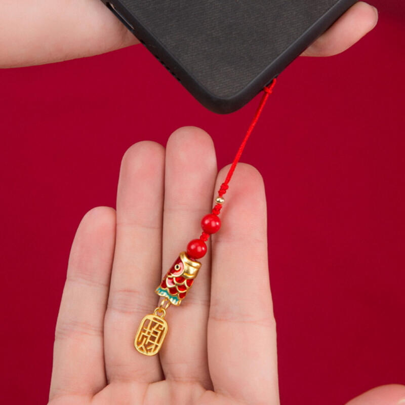 Golden Mini Carp Keychain Promotion Pass Fortune Feng Shui