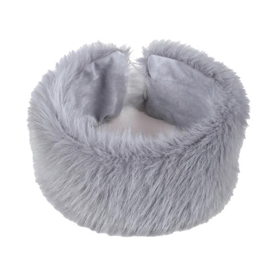 

Женская шапка однотонная с открытым верхом зимняя ветрозащитная теплая шапка из искусственного лисьего меха аксессуары для холодной погоды серый