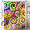 Vibrant Abstract Shower Curtain Waterproof Non-toxic Unique Design for Bathroom Decorations