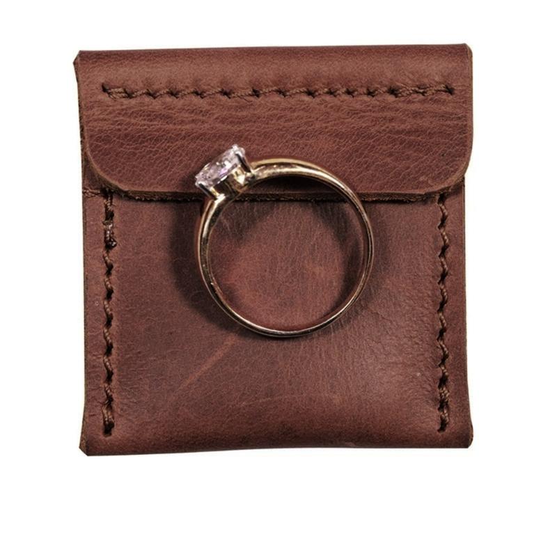 Rustikales Rindsleder Ringaufbewahrungstasche Rindsleder Ringe Organizer Uhren Taschen Geschenk Rindsleder Material für Jedes Schmuckstück