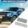 Stainless Steel Exhaust Manifold Bolt Stud Hardware for Ford 4.6 5.4 Liter V8 2 Manifolds/Front/Durable / 16 Pcs