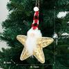 New Christmas decorative sequins pentagram Santa Claus pendant home Christmas tree decoration pendant