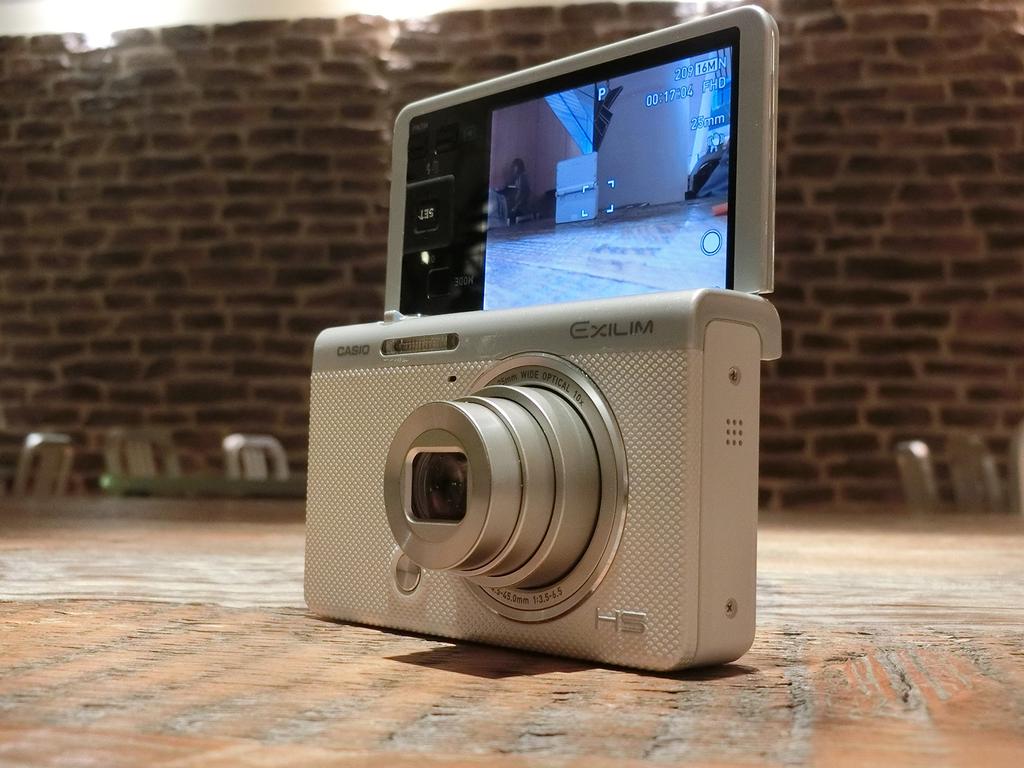 Casio EXILIM Digital Camera with Selfie Tilt LCD and Auto Transfer White EX-ZR60WE Function,