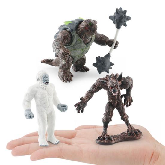 Simulated Sasquatch Figurine PVC Savage Werwolf Animal Model Statue Sculpture Educational Toy Home Office Desktop Decoration Ornament