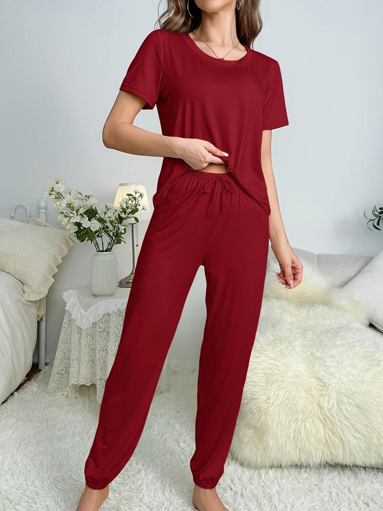 Vielseitiges Damen Sommer Pyjama Set: Bequemes lässiges zweiteiliges Outfit für zu Hause oder im Freien, europäischer und amerikanischer Stil 2025