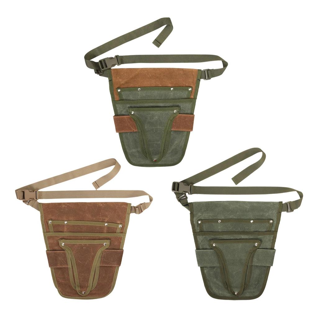 Garden Tool Pouch Utility Belt Apron with Multiple Pockets Heavy Duty DIY Garden