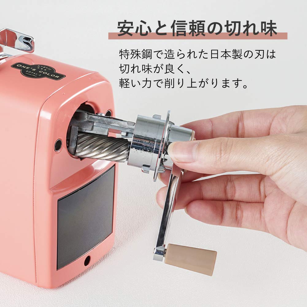 Carl Office Pencil Sharpener Angel 5 Royal 3 Made in Japan with lead adjustment function Pink 2-stage A5RY3-P