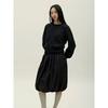 Anggae Wilted Knit Pullover Black