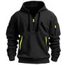 Men's Multi-pocket Zipper Hoodie, Sizes S-5XL, Spring/Autumn Casual Sport Sweatshirt