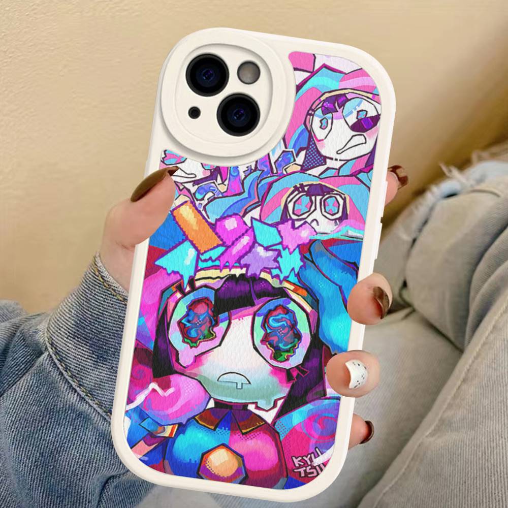 Funny A-Amazing D-Digital C-Circus Phone Case Hard Leather For IPhone 14 13 16 Mini 15 14 11 12 Pro Max Plus Fundas
