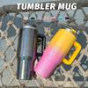 40oz Tumbler With Handle Straw 30oz Stainless Steel Thermal Water Bottle Double Wall Vacuum Insulated Cup Portable Car Mug Gifts
