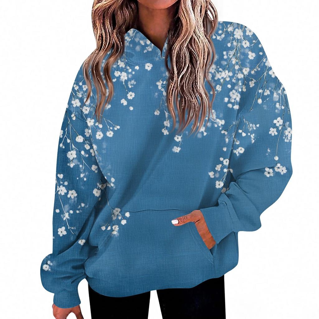 Women's Fashion Daily  Casual V-Neck Long Sleeve Printed Top