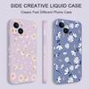 Daisies Fly Phone Case For iPhone 17 17 Air 16 15 14 13 12 11 Plus Pro Max Min Liquid Silicone Cover