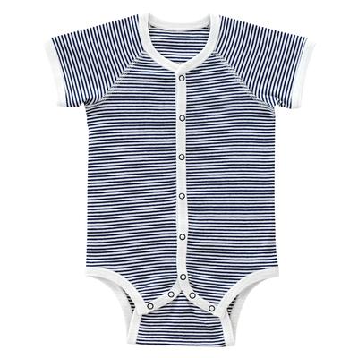 Mini 70 Made In Japan [Baby Castle] Front-opening All-in-one N-border Navy,