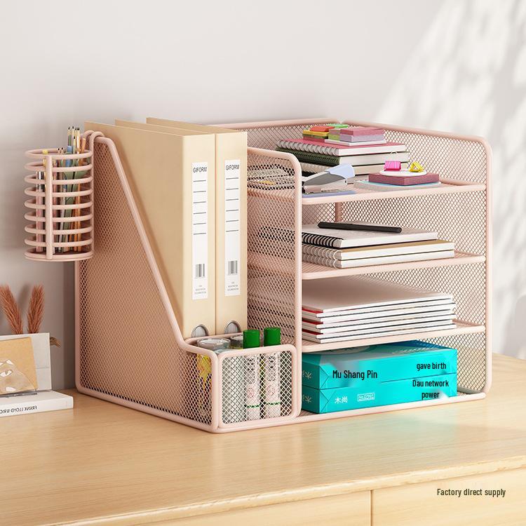 Metal Office Desk Organizer & File Storage Box