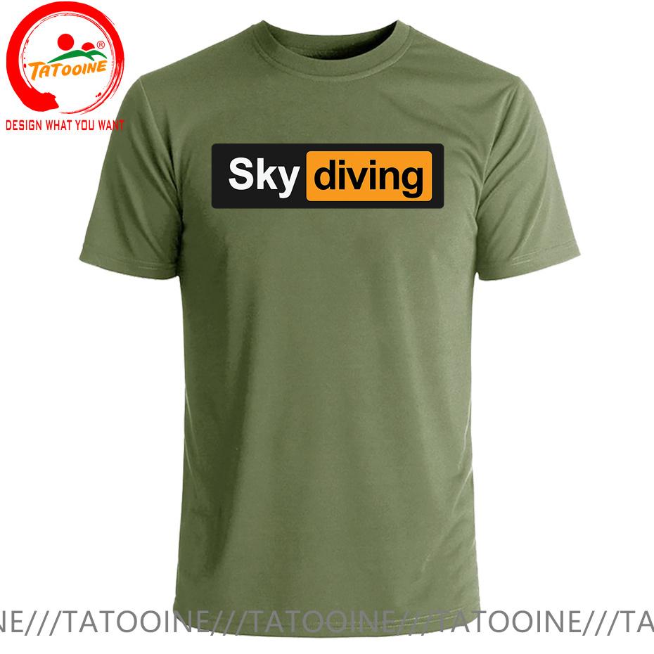 Funny Sky Diving Tshirt Skydiving T Shirt Unisex Sky Diver Diving Tee Shirt Oversized S6xl Tshirt Risky Extreme Sports Clothing