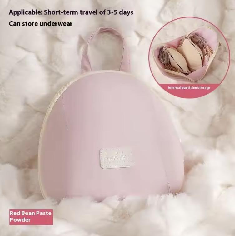 

1 шт. Портативна дорожня сумка-органайзер для нижньої білизни, шкарпеток, бюстгальтера, шкарпеток, ручна сумка для зберігання інтимного одягу, косметичка рожевий