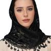 Tassels Lace Mantilla Veil Church Head Scarf Catholic Bridal Veil Chapel Church Shawl Wrap for Various Formal Occasion