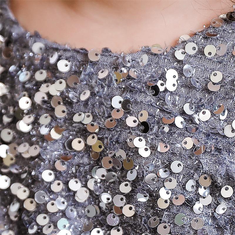 Mädchen Kurzarm Pailletten Puffrock Prinzessinnenkleid - Kinder Festkleidung