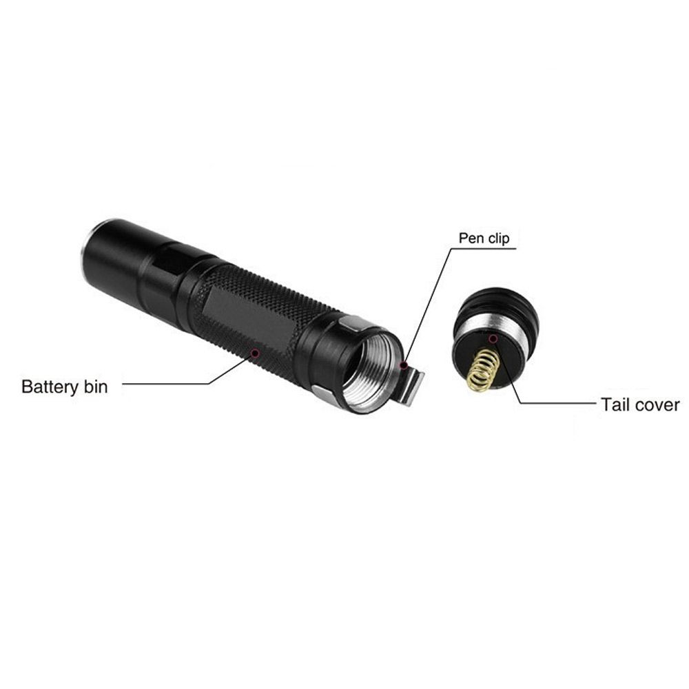 Flashlight Strong Light Focus Power Bank Light Flashlight Torch Mini Pen Lamp Powerful Flashlight