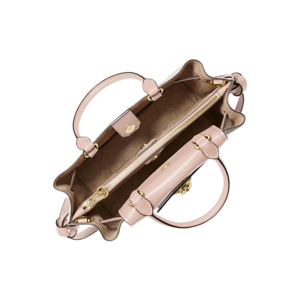 New MICHAEL KORS Hamilton Legacy Artificial Leather Shoulder Bag, Crossbody Bag, Handbag Small Women's Vanilla White & Pink 30F1G9HS5B-173
