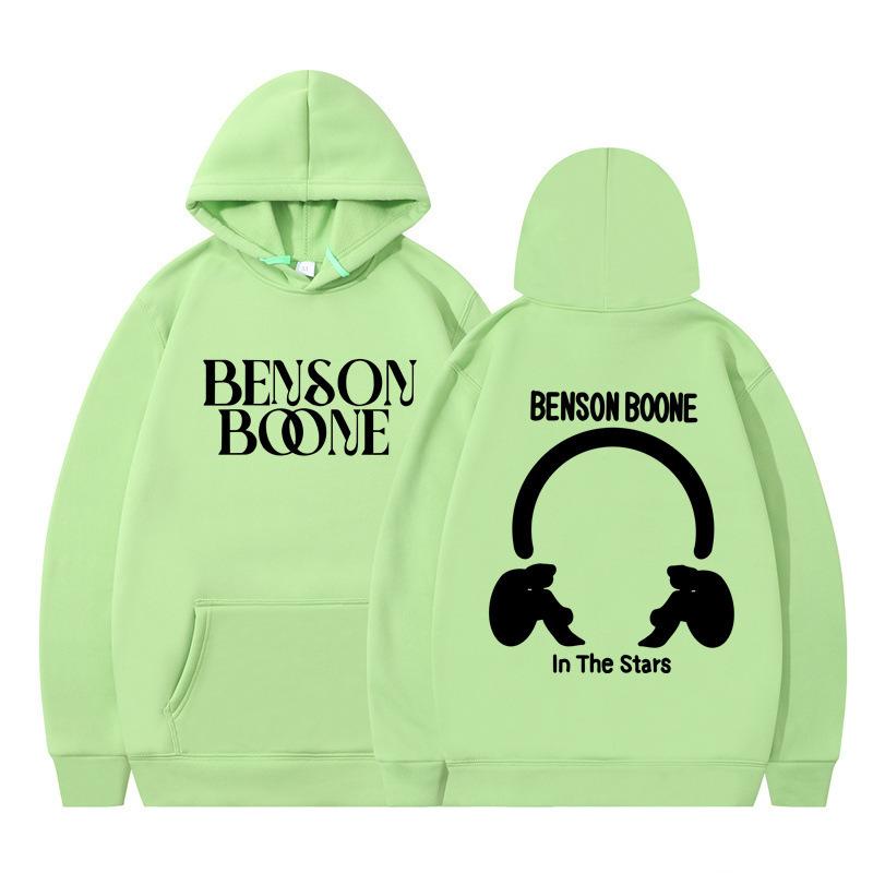 Hooded Sweater Harajuku Funny Benson Boone Sweater Long Sleeve Men's and Women's Pullover