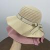 UV Protection Panama Hat Bowknot Fishermen Cap New Visor Hat  Summer