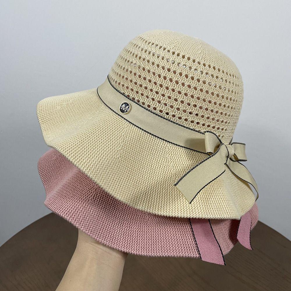 UV Protection Panama Hat Bowknot Fishermen Cap New Visor Hat  Summer