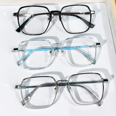 3PCS Large Square Reading Glasses Metal Frame Computer Readers Male Female +1 0 To +4 0