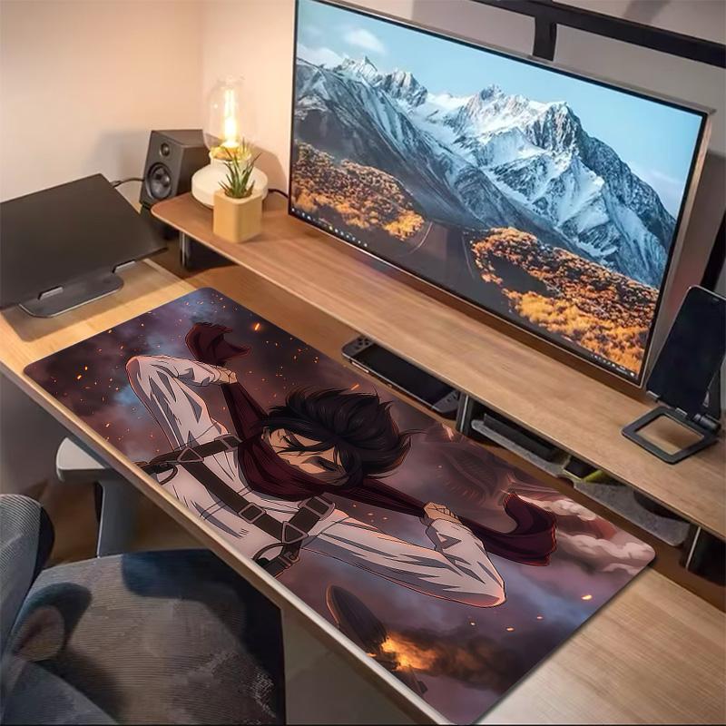Attack On Titan Print  Cushion Non-slip Laptop Tablet Big Mousepad XXL Mat Mini PC Playmat With Lock Edge