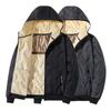 Herren Kapuzenjacke Warm Kurzjacke Herbst Winter Reißverschlusstaschenjacke Outdoor Sport und Freizeit Arbeitskleidung Winddichte Baumwolljacke