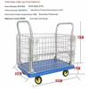 Four-Wheeled Mesh Cargo Cart for Warehouse and Logistics