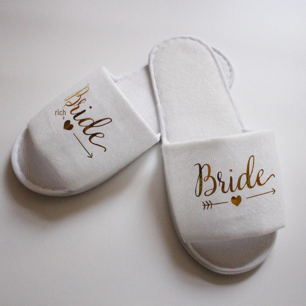 Disposable Wedding & Bridesmaid Slippers for Hotel and Party Venues