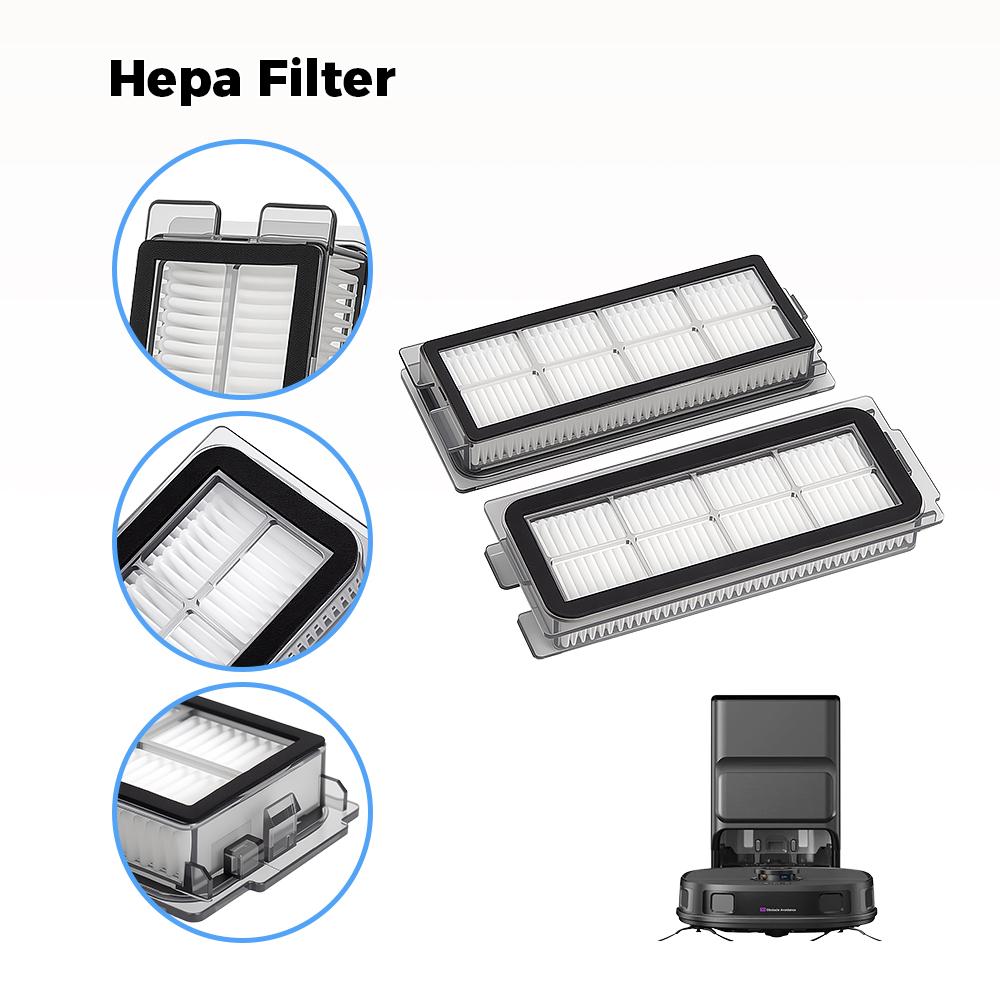 Hepa Filter Main Side Brush Spare Parts For Midea V12 Pro Sweeping Robot Vacuum Cleaner Dust Bag Mop Pad Home Accessories