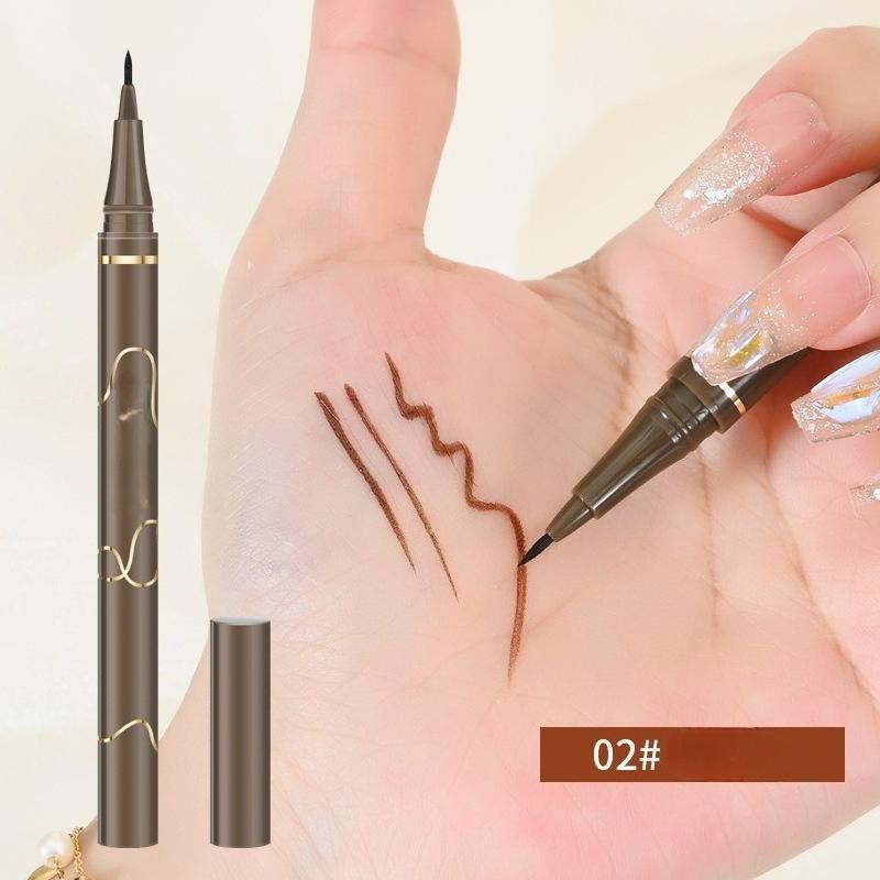 Eye Liner Pencil Small Gold Liquid Eyeliner Pen Quick-drying Eyeliner Waterproof Lasting Eyeliner Black/Brown Eyes Makeup Liquid