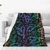 Music Theme Flannel Throw Blanket Piano Pattern Blanket King Queen Full Size for Bed Sofa Couch Music Lover Gift Super Soft Warm