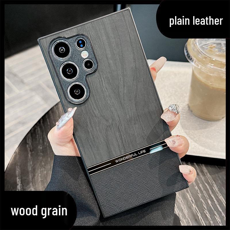 Samsung S25 Ultra Phone Case: New Wood Grain, S24 Silicone S23+ Protective, S22 Plus Full Lens Cover.